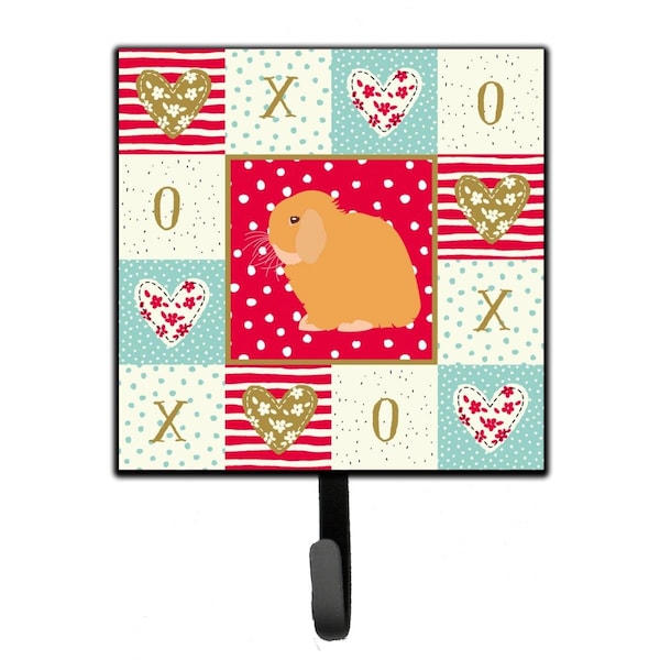 Carolines Treasures 4.25 x 1 x 7 in. Holland Lop Rabbit Love Leash or Key Holder CK5395SH4 - main